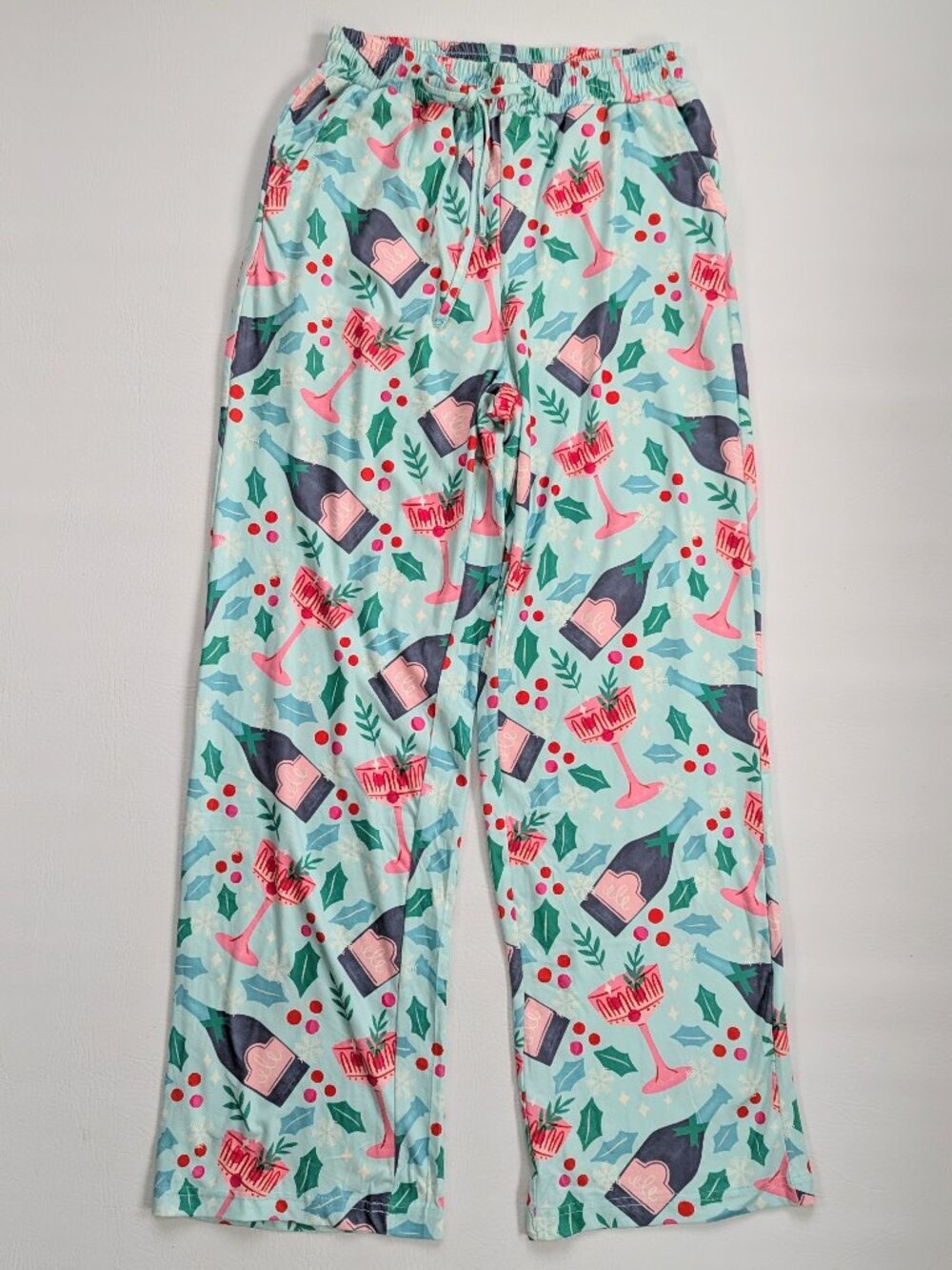 NWT Katy Did Champagne Coupes & Holiday Pajama 2 Piece Set Size Small - Picture 8 of 14
